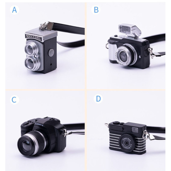 4 Pcs Miniature Camera 1:4 Scale Mini SLR Camera Prop Mini Camera Ornament Vintage Camera Model Digital SLR Camera Mini Decoration Accessories Photography Props