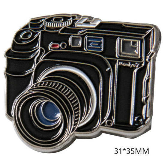 Mamiya 7 film camera pin vintage camera metal badge