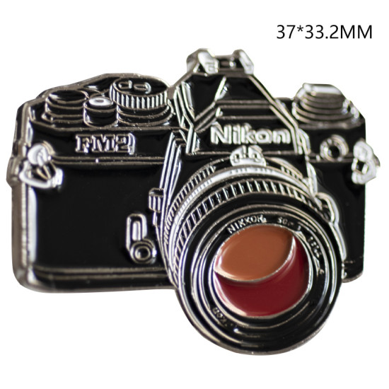 Nikon FM2 film camera pin vintage camera metal badge