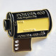 Portra 400 film pin vintage camera metal badge