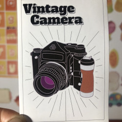 Pentax 67 fiml camera pin sticker vintage sticker