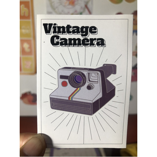 Polaroid camera pin sticker vintage sticker